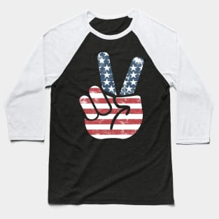 'Peace Flag Sign' Awesome July 4th Freedom Gift Baseball T-Shirt